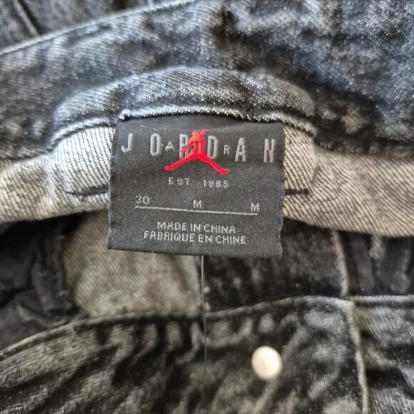 Nike Air Jordan Jeans Mens 30 Denim Pants Black Jumpman HF9291-010 Button Fly - Picture 16 of 16